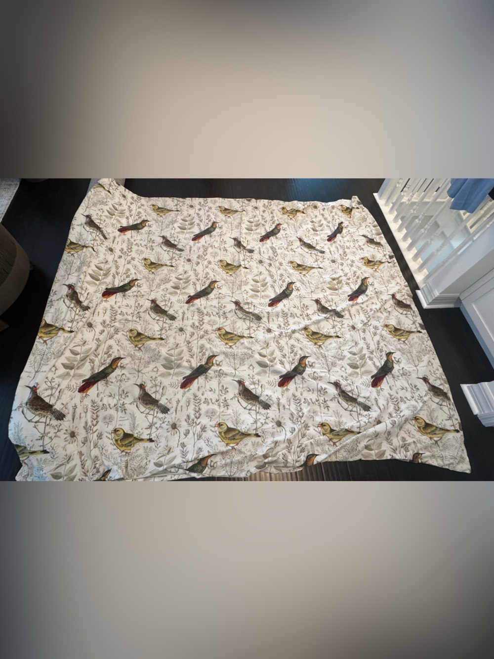 Pottery Barn King Duvet Cover--Bird Percale
